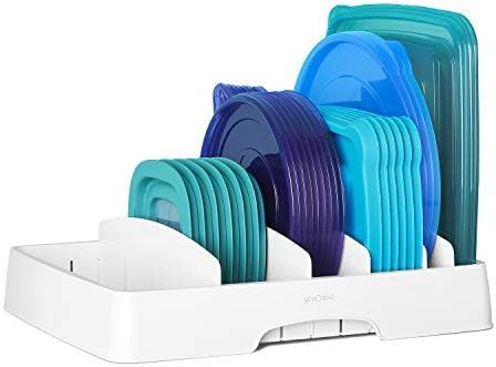 YouCopia StoraLid Food Container Lid Organizer, Large, White | Amazon (US)