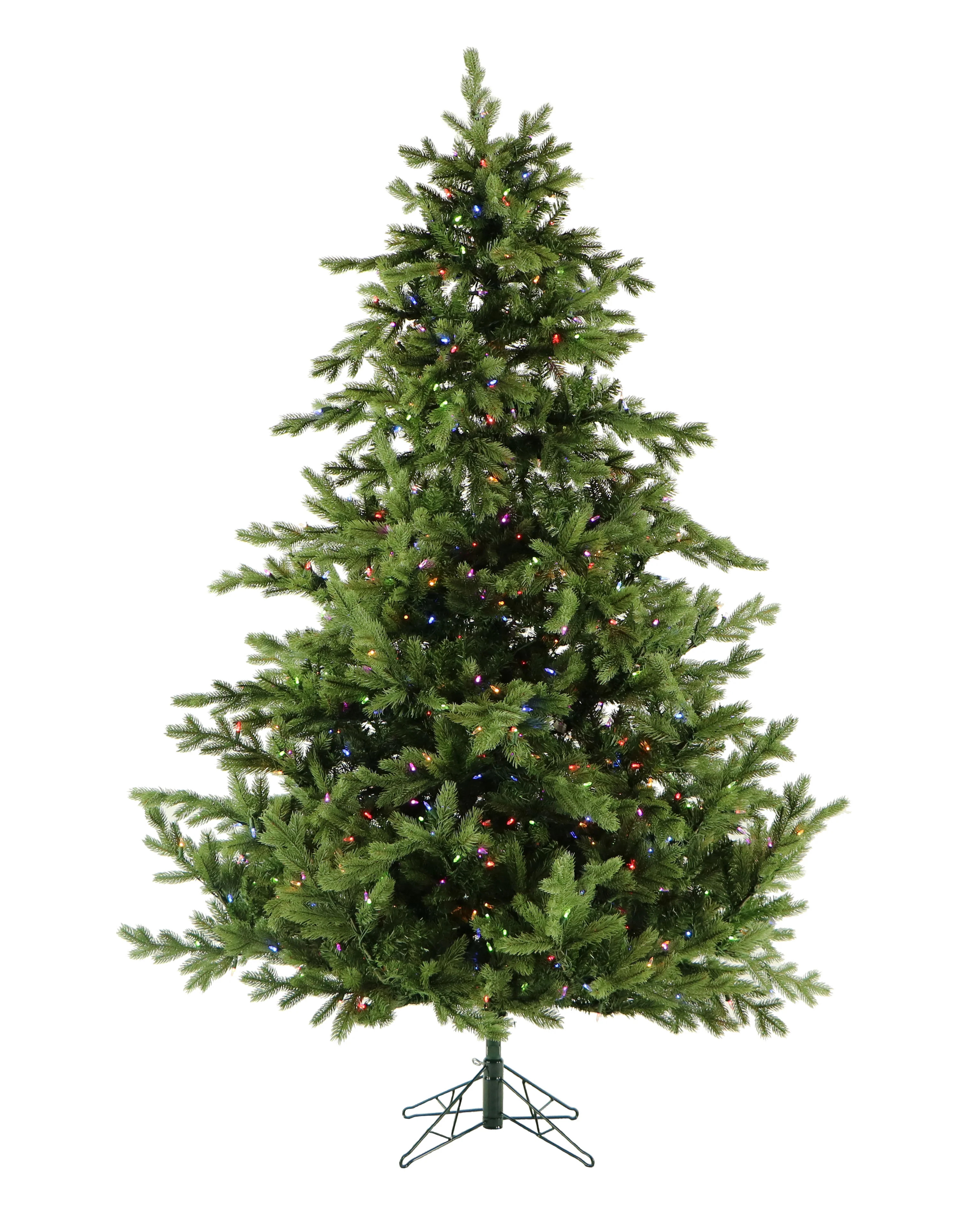 Fraser Hill Farm 7.5-Ft. Foxtail Pine Christmas Tree, 900 Dual Multicolor & Warm White LED Lights | Walmart (US)