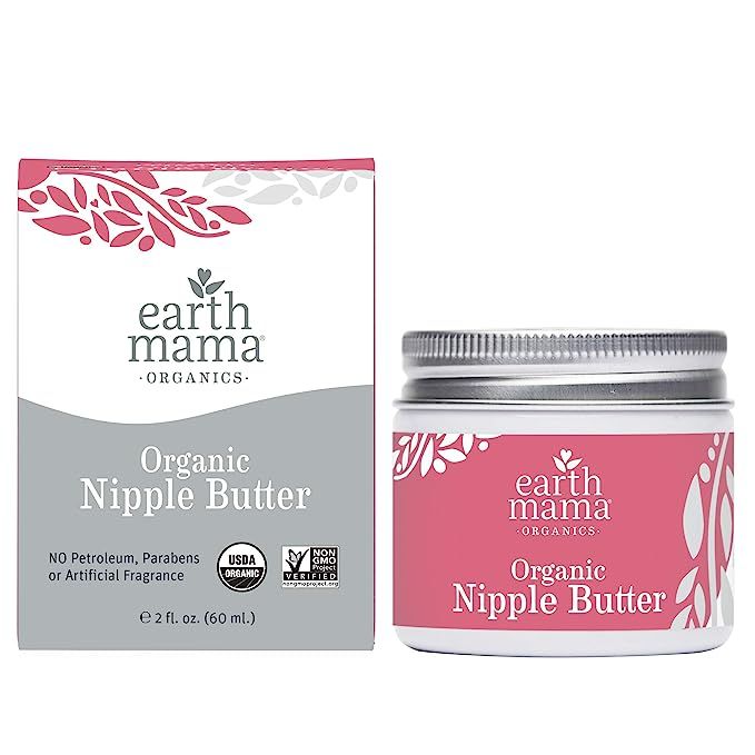 Organic Nipple Butter Breastfeeding Cream by Earth Mama | Lanolin-free, Safe for Nursing & Dry Sk... | Amazon (US)