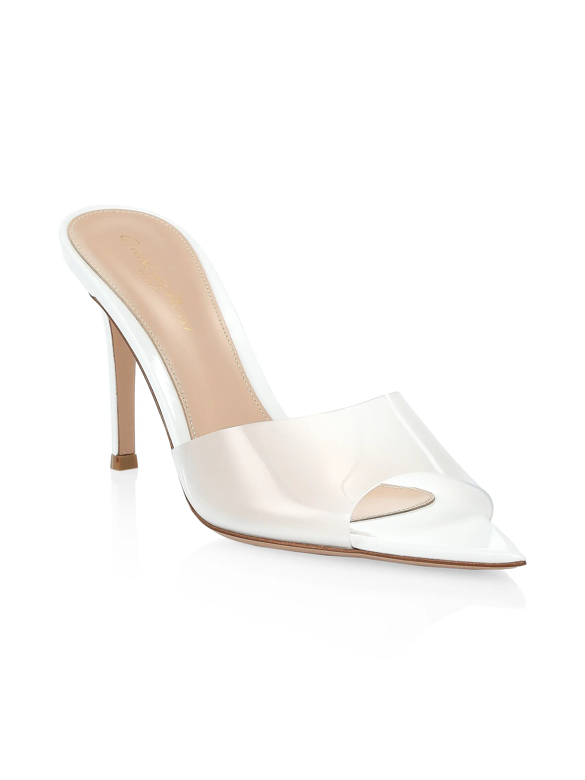 BlackStyleBLACKWHITEAll StilettosGianvito RossiElle Plexi Mules$695
            
          SELECT... | Saks Fifth Avenue