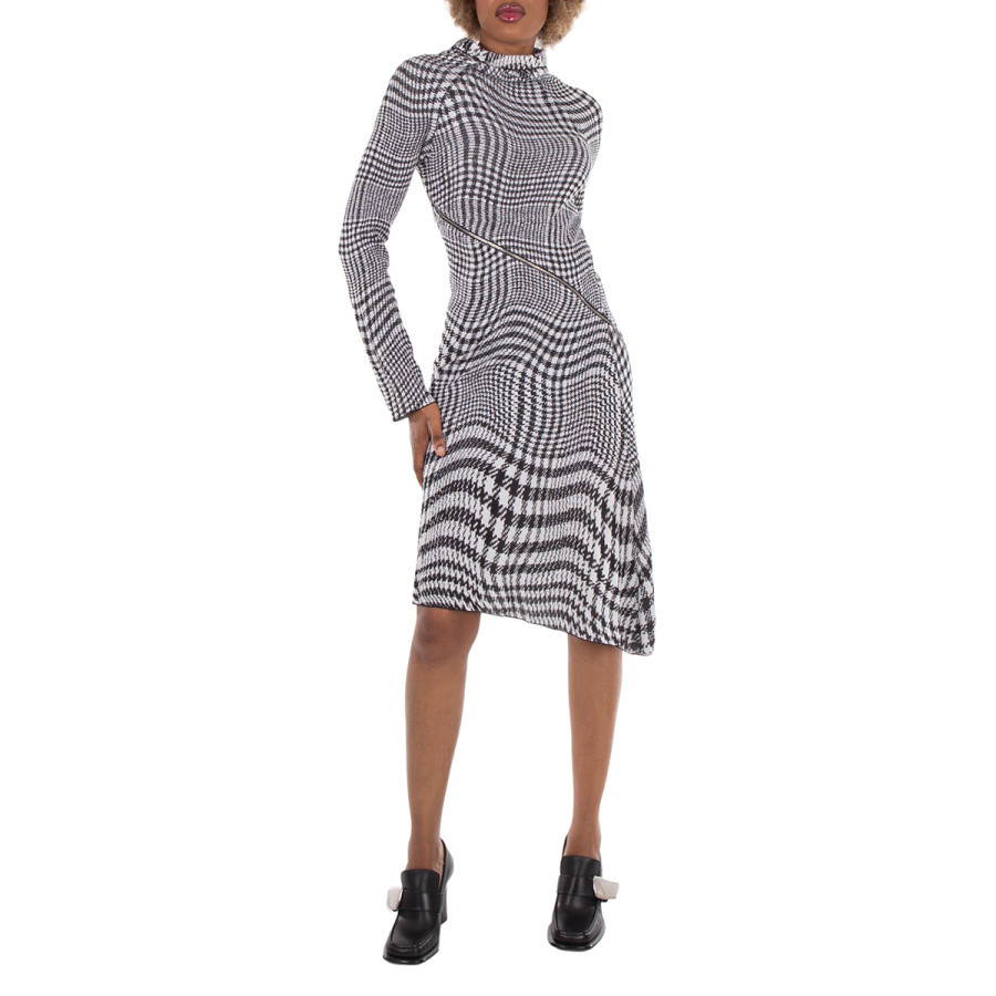 Burberry Houndstooth Pattern Midi Dress | Jomashop.com & JomaDeals.com
