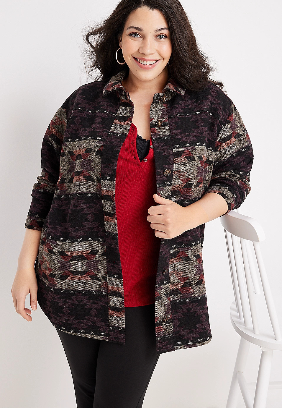 Plus Size Heartland Henley Tee | Maurices