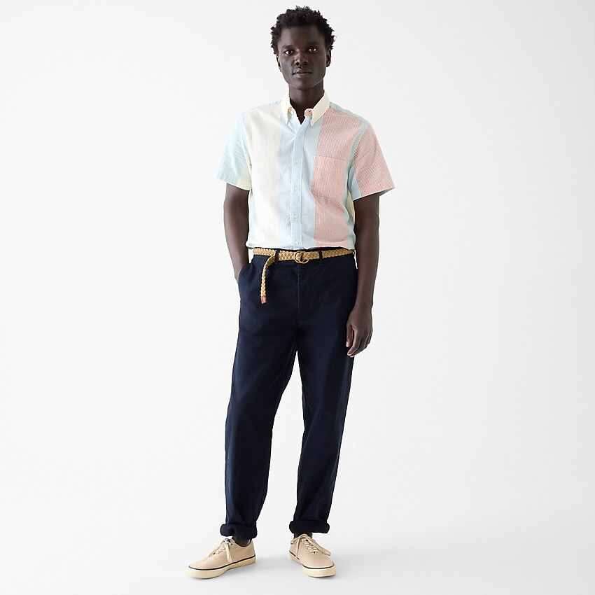 Short-sleeve yarn-dyed seersucker shirt | J. Crew US