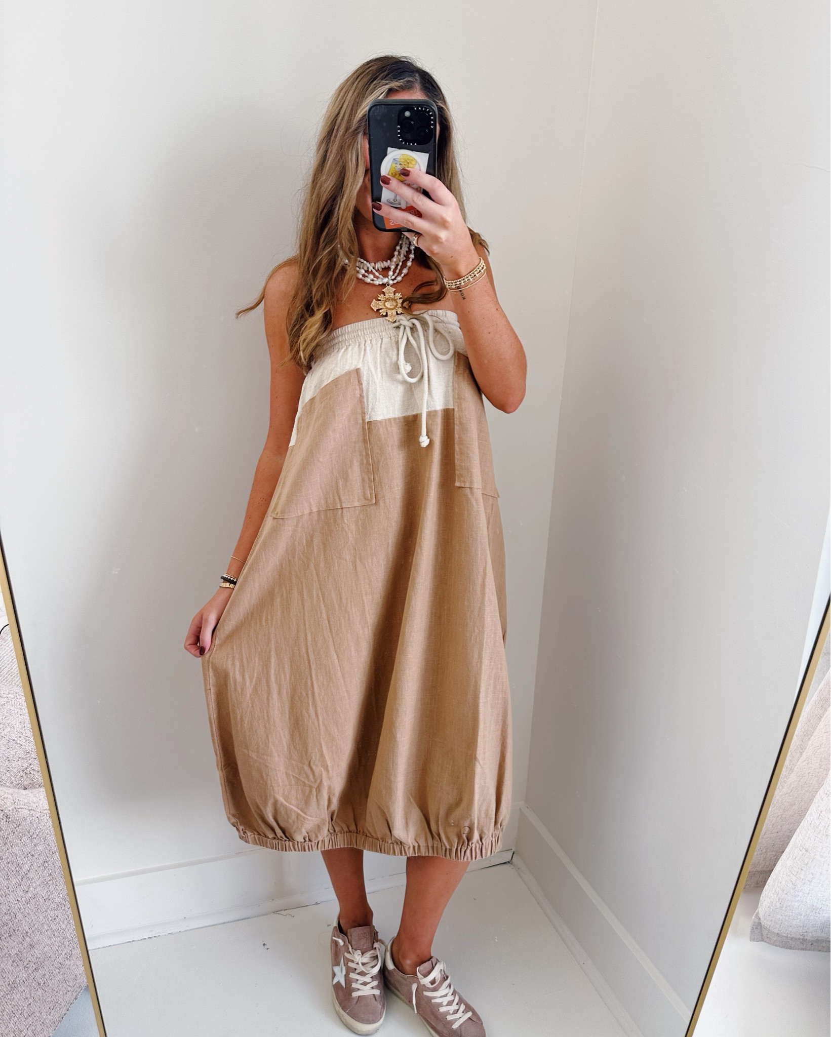 Styled as a dress 🤎 You can also style this as a SKIRT! 

#LTKStyleTip #LTKFindsUnder100 #LTKWorkwear