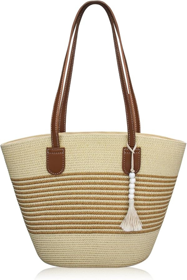 boshiho Summer Stroh Strandtasche Damen - 2026 Nat\u00fcrlich Geflochtene Handtasche, Gro\u00df S... | Amazon (DE)
