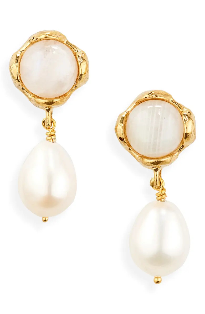 Alighieri The Moonlight Capture Moonstone & Pearl Drop Earrings | Nordstrom | Nordstrom