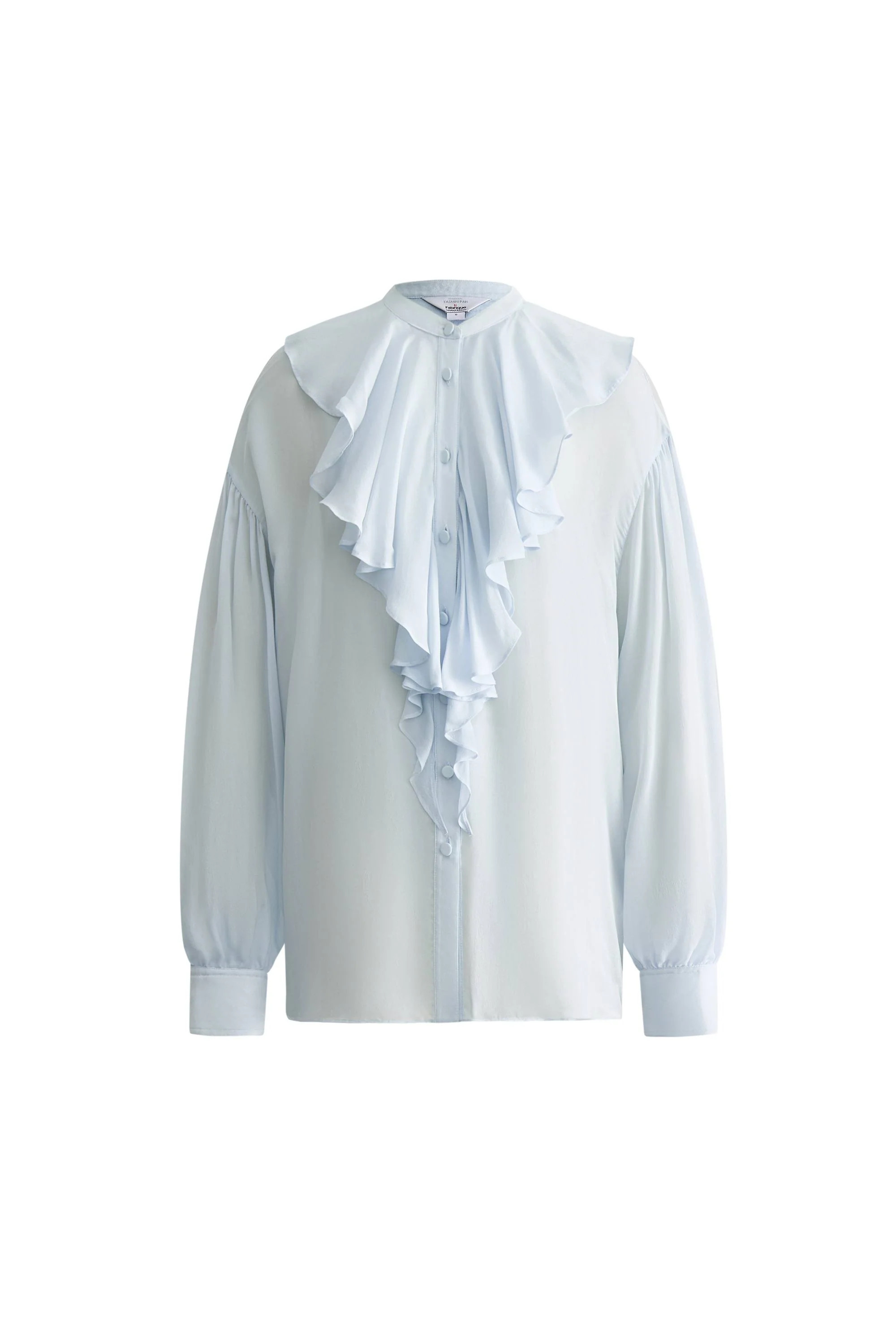 Sini Ruffle Shirt in Silk Canton Crepe | Fabrique