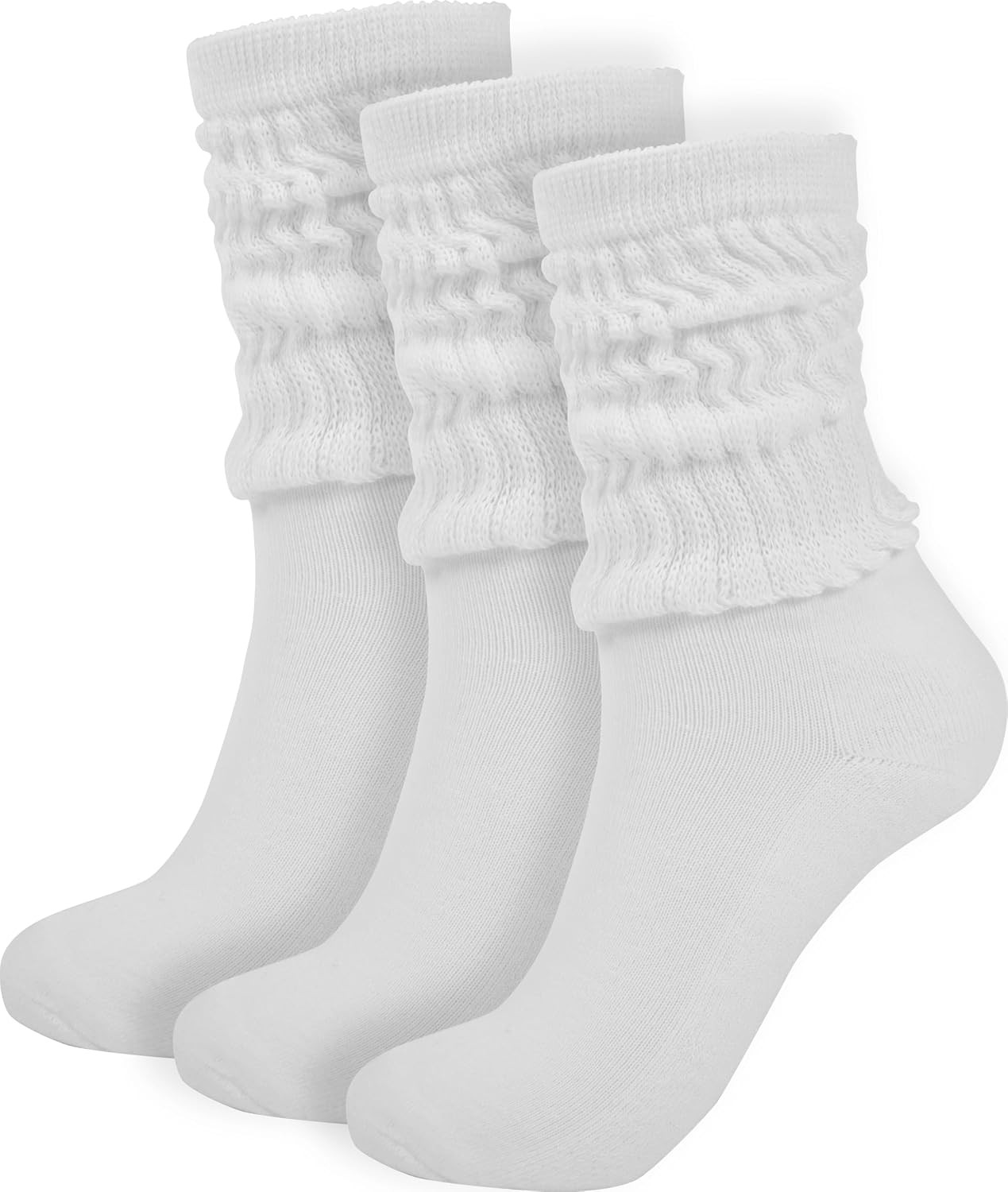 Crew Slouch Socks Women Retro Scrunch Short Soft Socks Size 5-11 | Amazon (US)