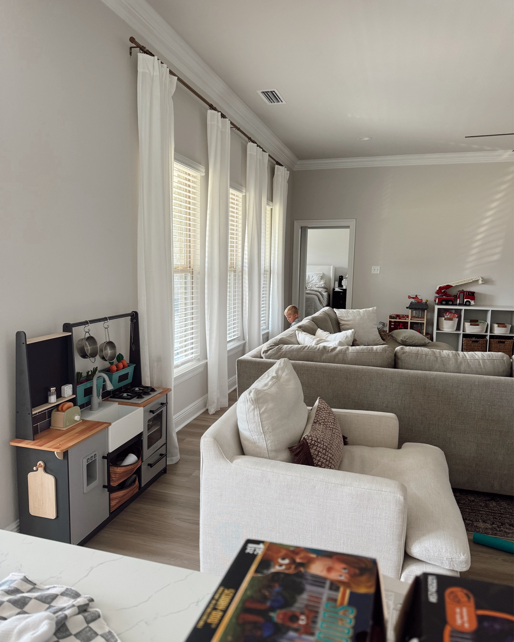 Work in progress still unpacking and what have you, but hubby got some curtains up for me. I still need to steam them. 😝

#LTKFindsUnder100 #LTKHome #LTKStyleTip