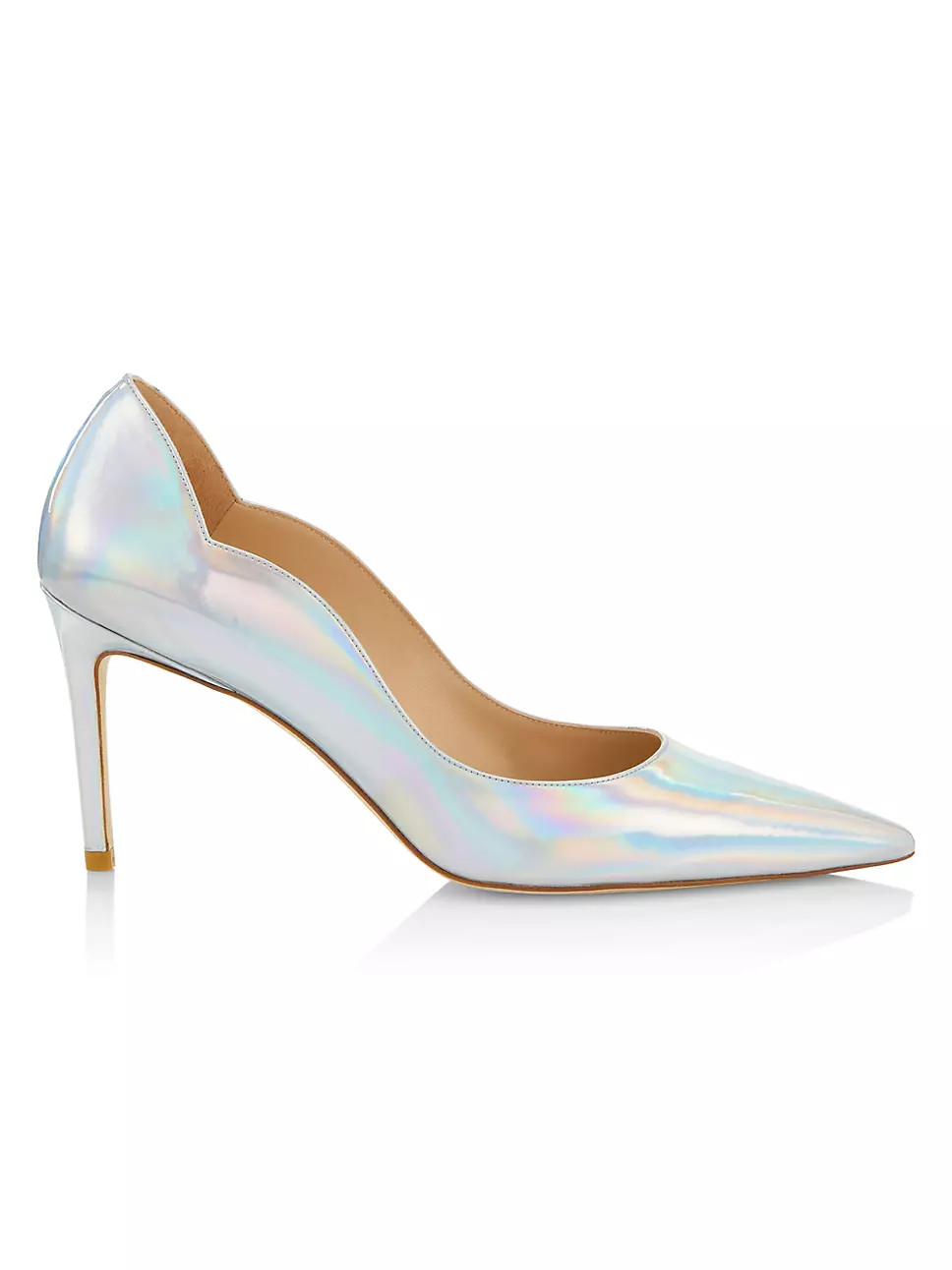 Scalloped Metallic Leather Pumps | Saks Fifth Avenue
