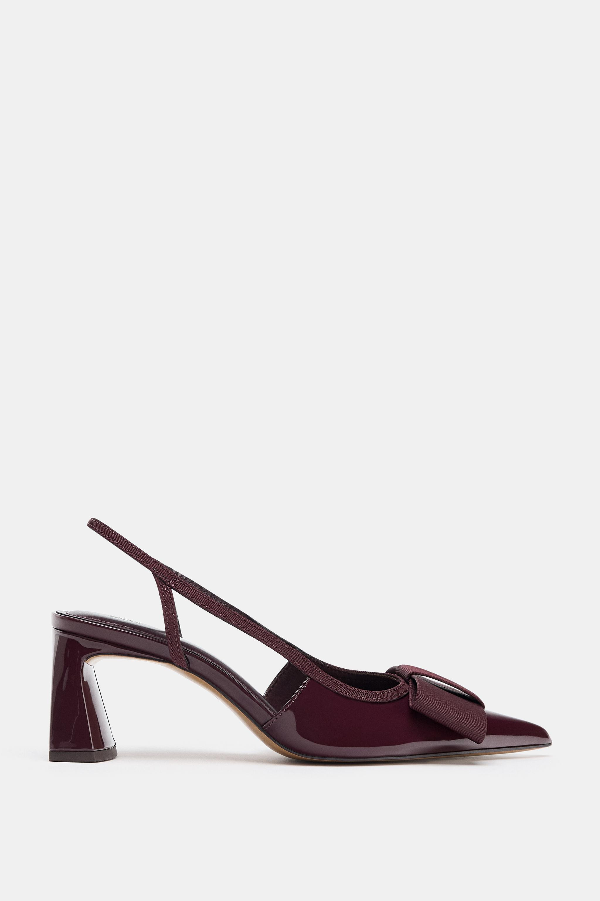 SLINGBACK HEELED SHOES WITH BOW | Zara US