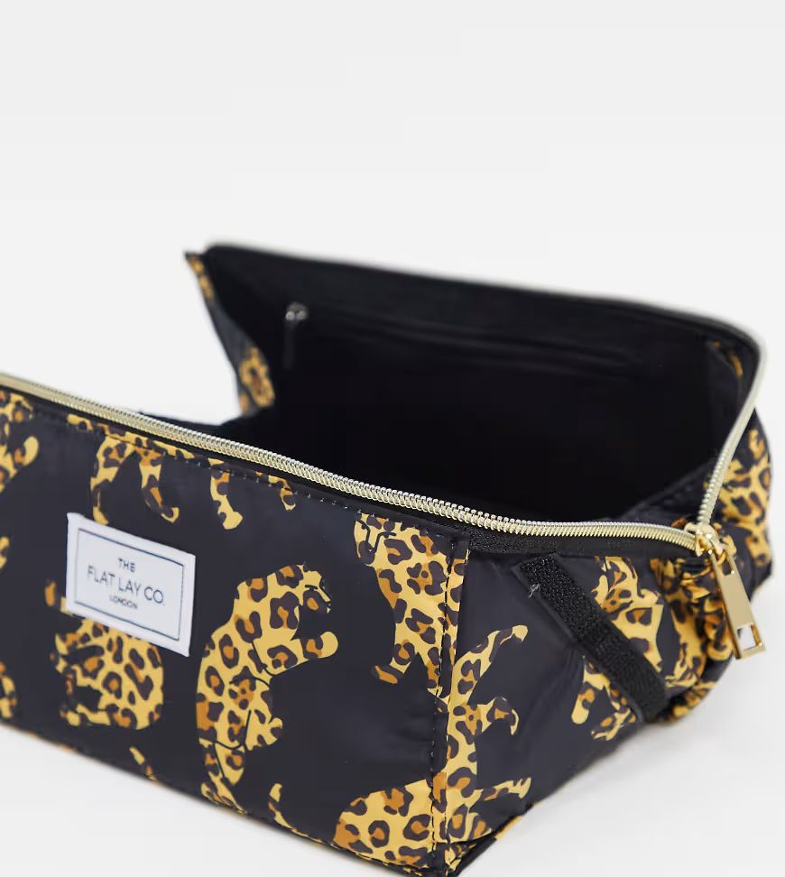 The Flat Lay Co. x ASOS Exclusive Open Flat Makeup Box - Jaguars Print-No Colour | ASOS (Global)