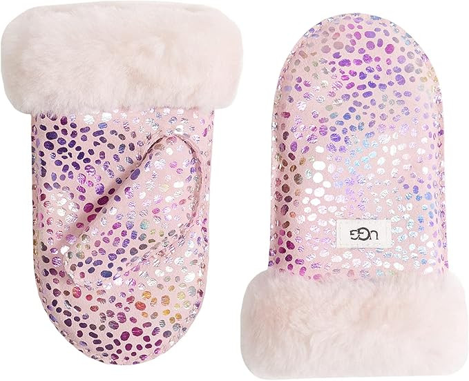 UGG Girl's Sparklet Dot Water Resistant Sheepskin Mitten (Toddler/Little Kids) | Amazon (US)