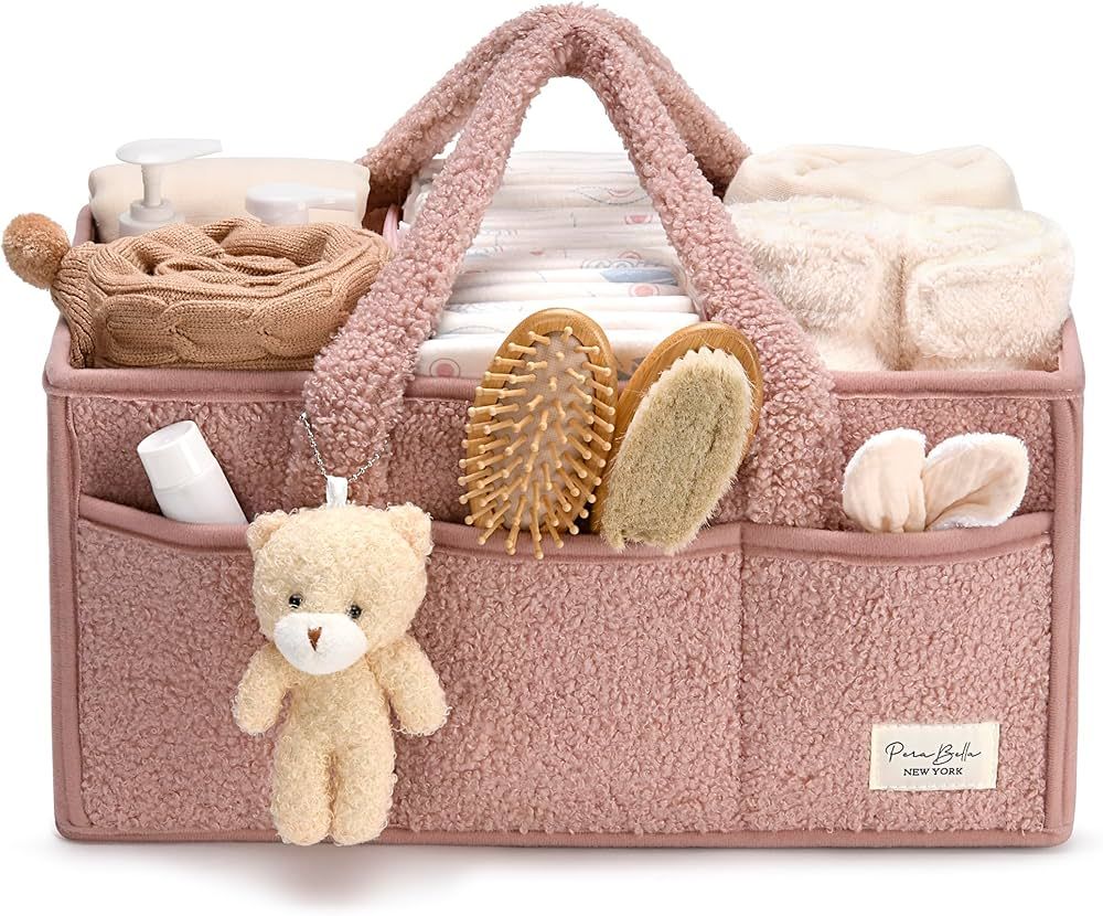 PeraBella Baby Diaper Caddy Organizer for Changing Table, Baby Storage Basket for Diapers and Bab... | Amazon (US)