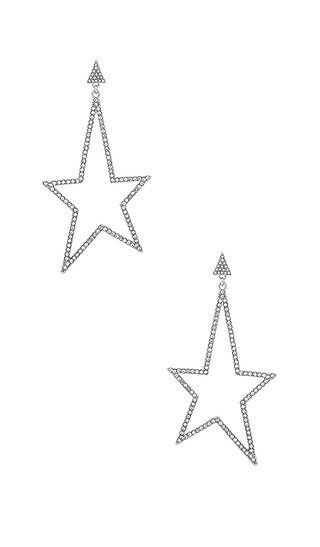 Stargazing Drama Stone Earrings in Silver & Crystal | Revolve Clothing (Global)