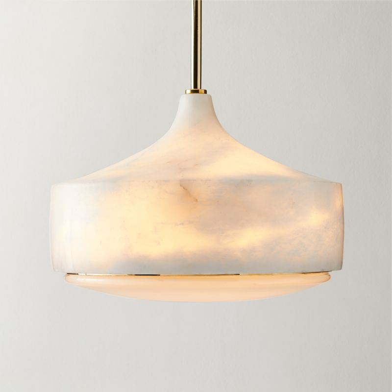 Groove Alabaster Pendant Light 13" | CB2 | CB2