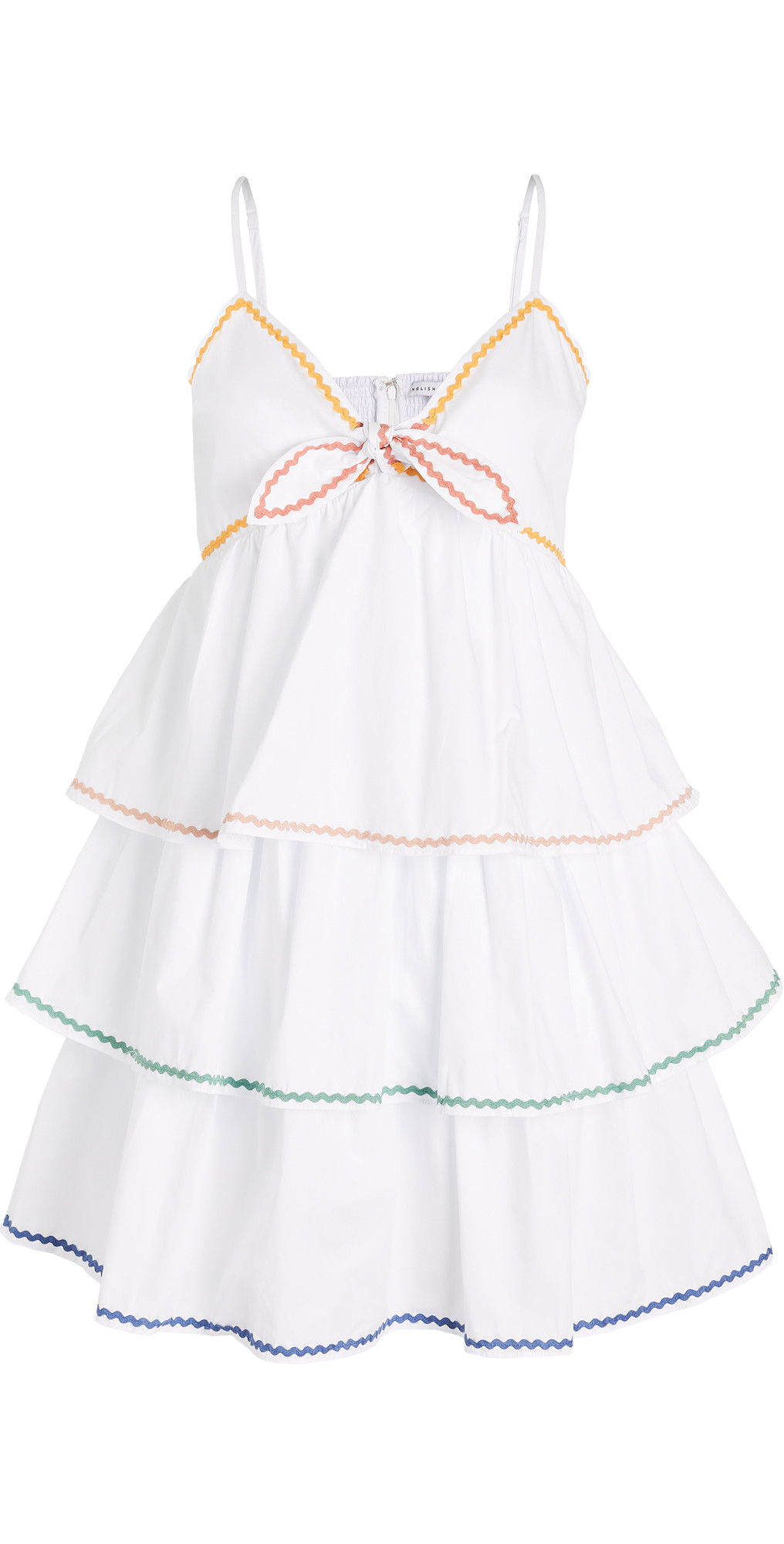 English Factory Colorblock Wave Trim 3 Tiered Dress | Shopbop