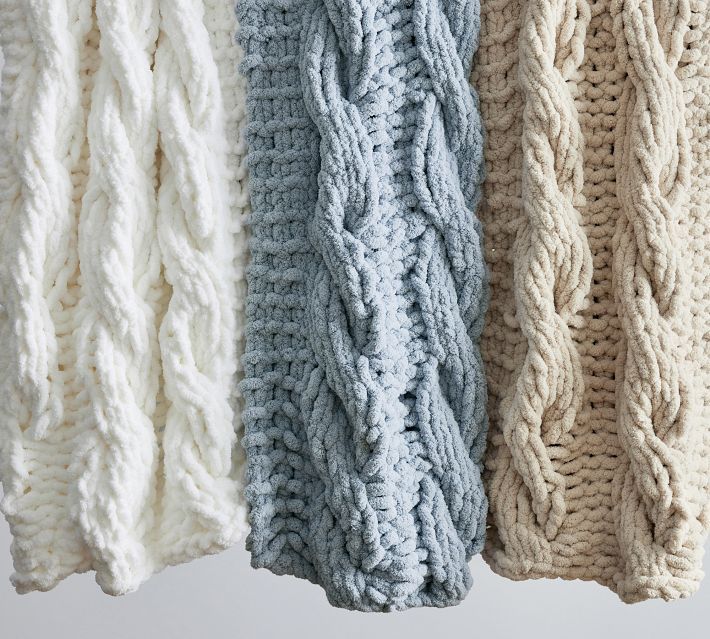 Plush Colossal Handknit Throw | Pottery Barn (US)