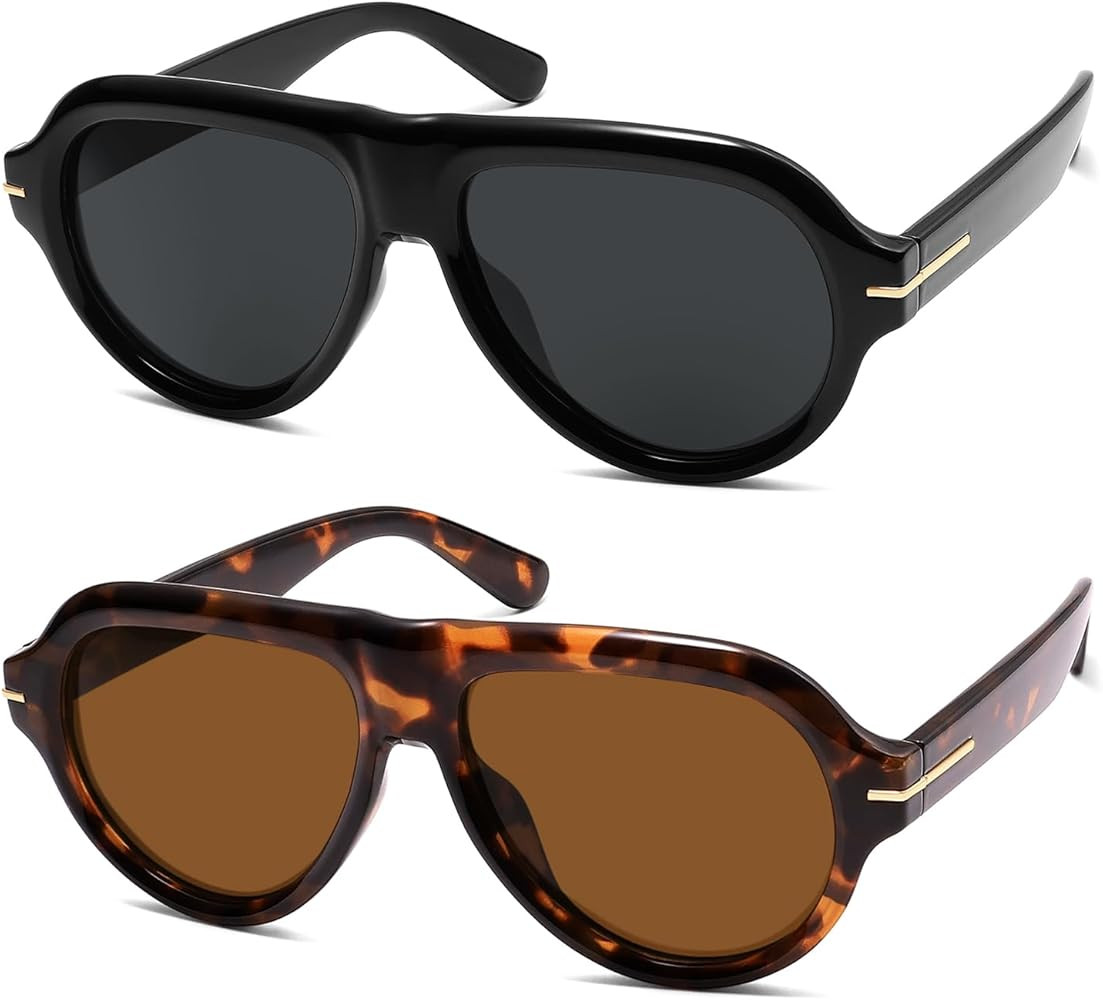 Polarized Aviator Sunglasses Trendy RetroWomens Mens 90s Classic Vintage Sun Glasses AR82379 | Amazon (US)