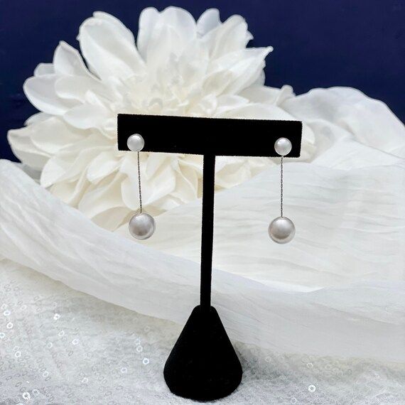 Drop Earrings Post Pearl Earrings Swarovski Crystal Pearls - Etsy | Etsy (US)