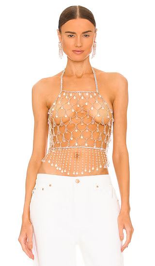 Halter Chain Top | Gold Top | Silver Top | Nude Top | Sexy Top | Sexy Outfits | Sexy Swim Lingerie | Revolve Clothing (Global)