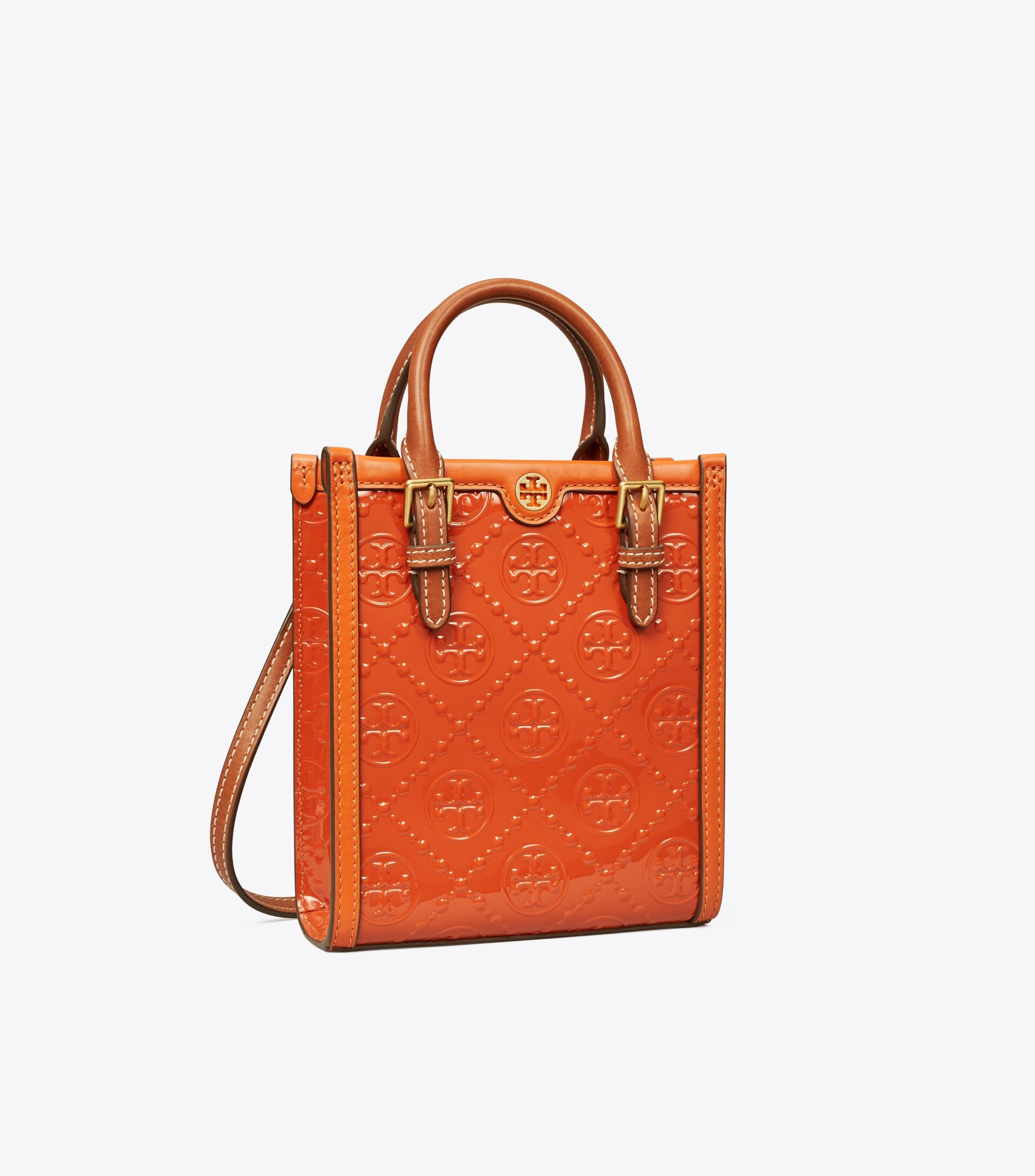 T Monogram Patent Embossed Mini Tote | Tory Burch (US)