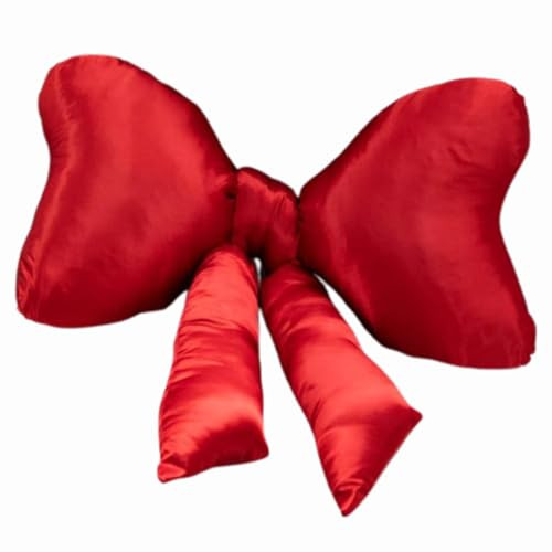 Luxape Bow Pillow - Big Bow Throw Pillow - Bow Shaped Pillow - Silky Satin - Coquette Decor - Bow Room Decor - Pink Bow Pillow - Bow Nursery Decor - red Room Decor | Amazon (US)