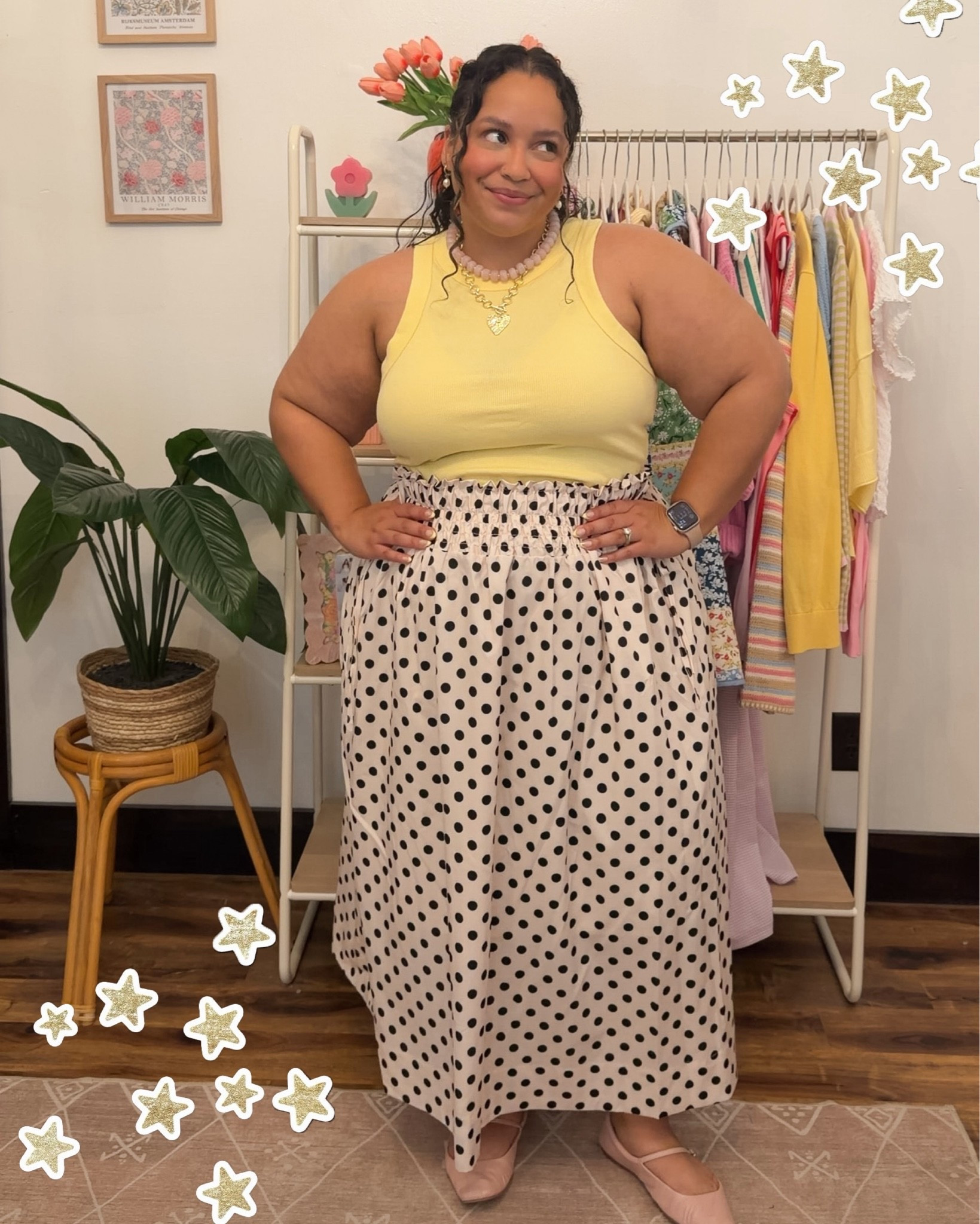 Cute casual outfit idea for spring and summer! This polka dot skirt is so good

#LTKPlusSize #LTKPetite #LTKSaleAlert