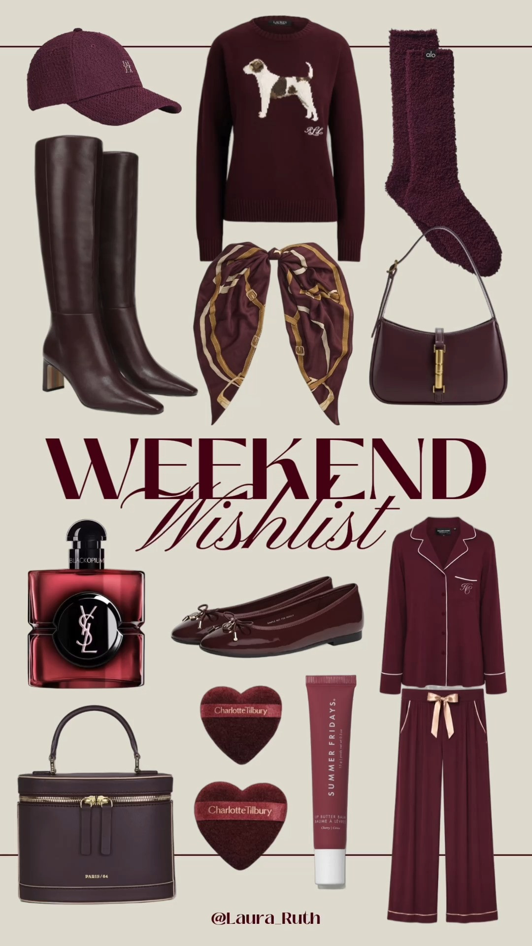 Weekend Wishlist 🍇🍷 Rich burgundy tones and timeless pieces for cosy coffees, country walks & slow Sundays. Fall outfits 

 #LTKuk #LTKautumn #LTKbag