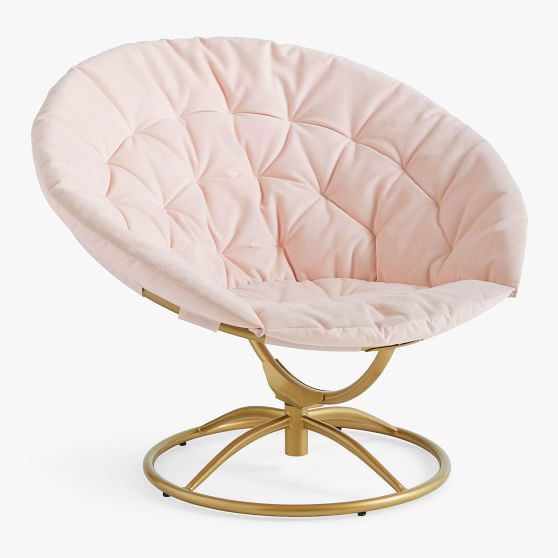 Everyday Velvet Rose Swivel Hang-A-Round Chair | Pottery Barn Teen