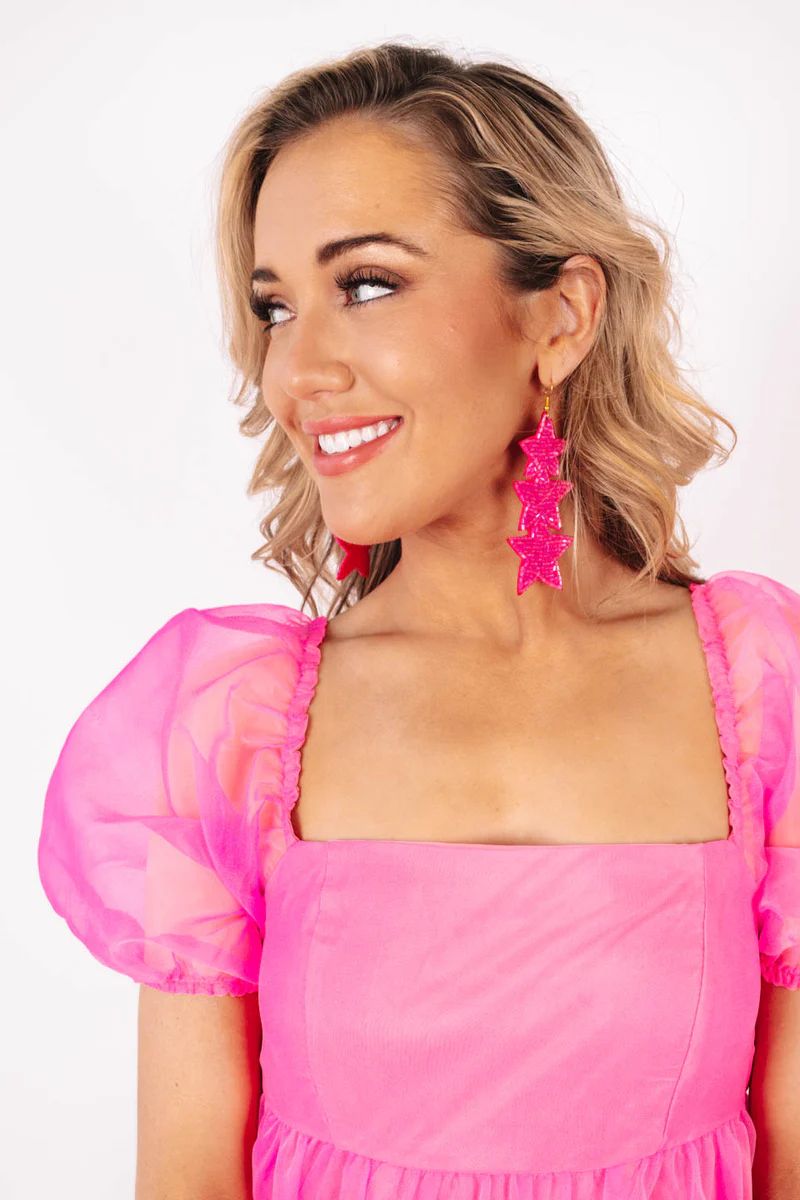 Best By Star Earrings - Pink | The Impeccable Pig