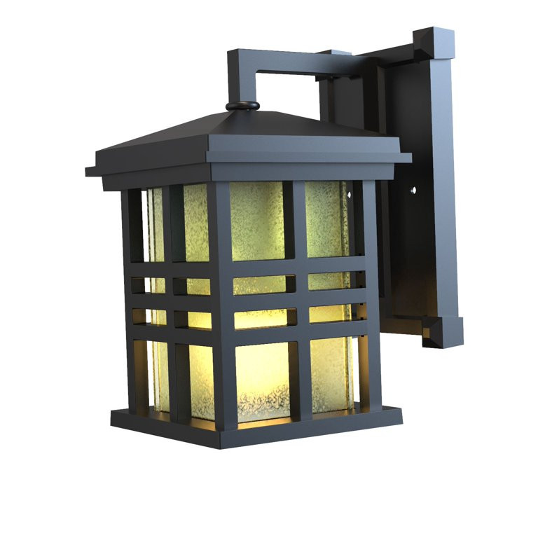 Better Homes & Gardens Bronze Outdoor Porch Lantern Light Wall Mount LED Light Bulb Included Hard... | Walmart (US)