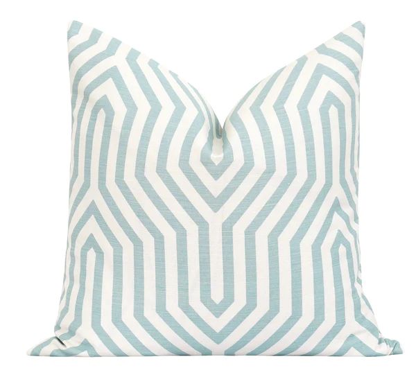 Vanderbilt Print Mineral Linen Pillow | Land of Pillows