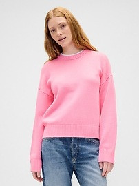 Relaxed Cotton Crewneck Sweater | Gap Factory