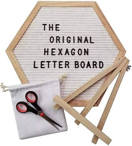 The Original Hexagon Felt Letter Board, 12 Inch x 14 Inch: Includes 360 Letters, Numbers & Charac... | Amazon (US)