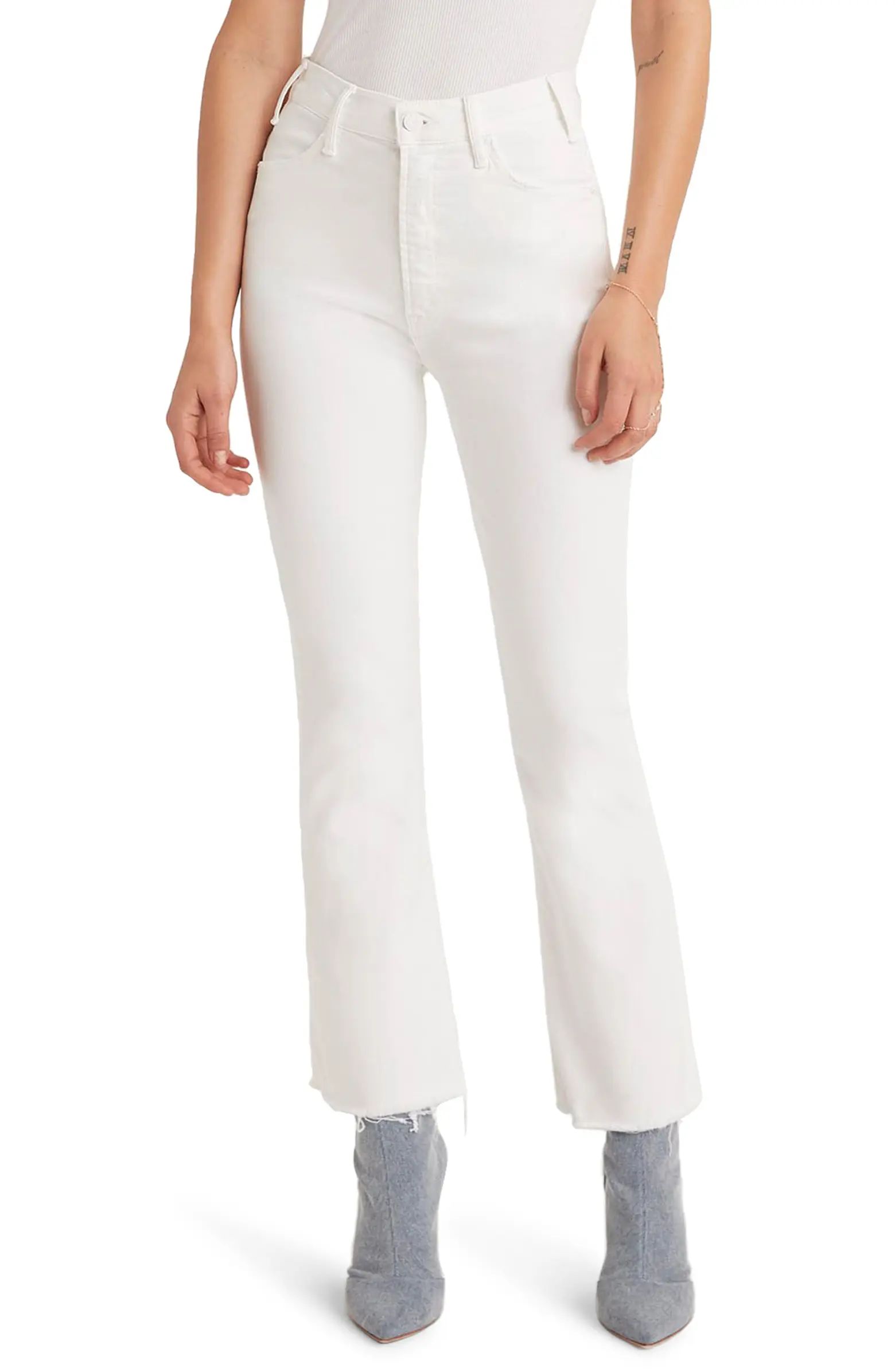 The Hustler High Waist Fray Hem Ankle Bootcut Jeans | Nordstrom