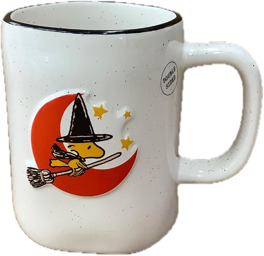 Rae Dunn Peanuts Halloween Ceramic Coffee Tea Mug, Woodstock Flying (Happy Halloween) | Amazon (US)