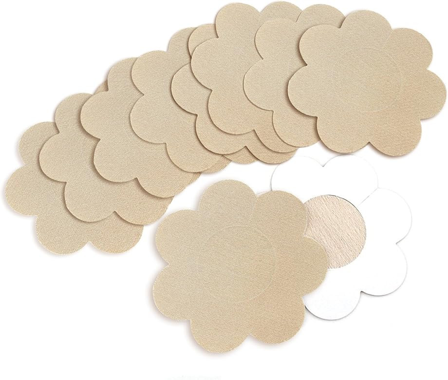 5 Pairs Nipple Breast Covers,Breast Pasties Disposable Beige Adhesive Bras | Amazon (US)