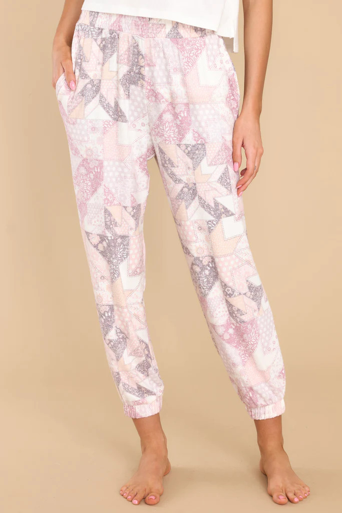 Addie Quilt Bone Jogger | Red Dress 