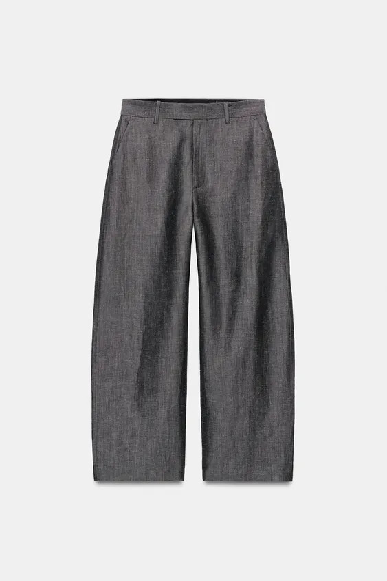 ZW COLLECTION Linen Blend Wide-Leg Pants | Zara US