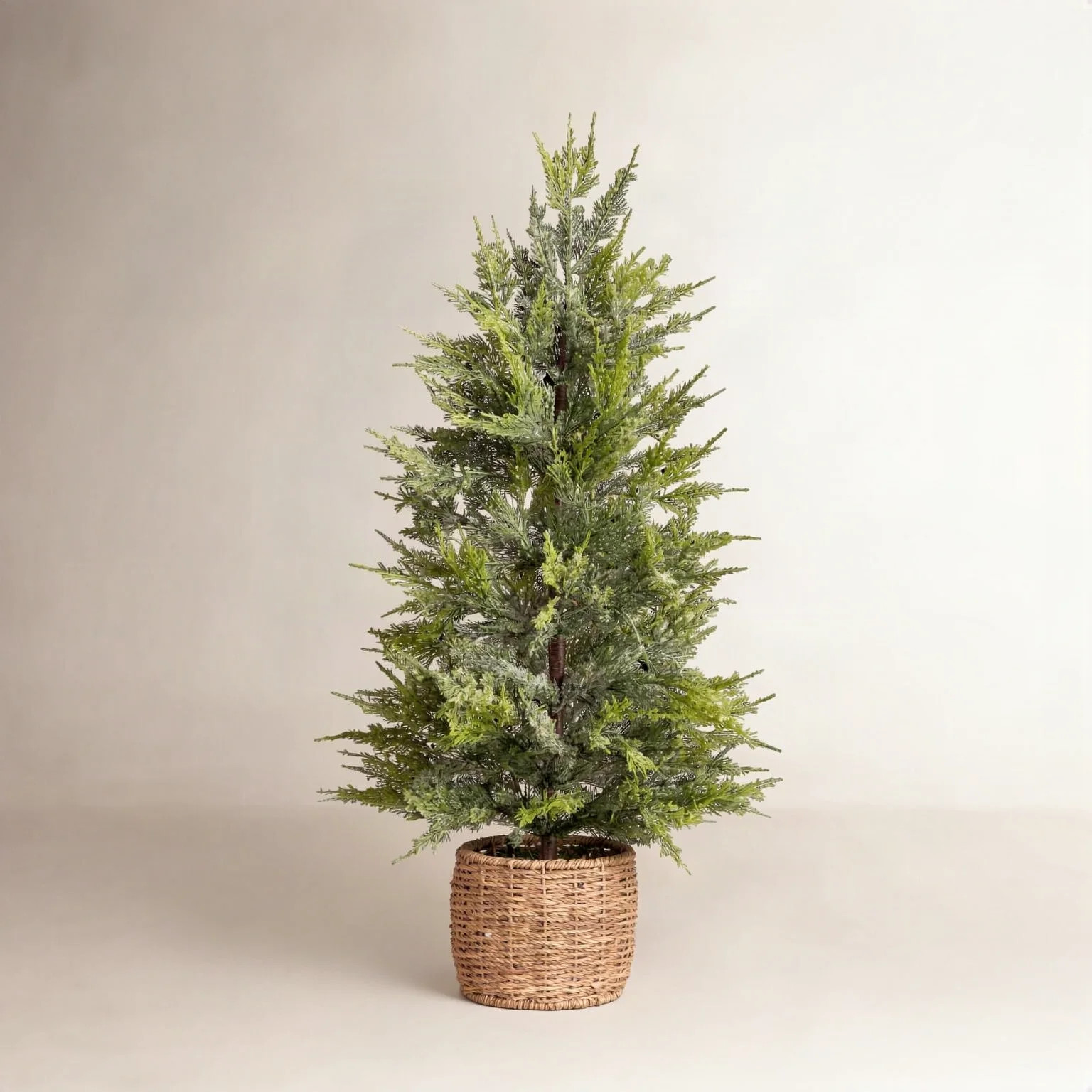 32In. Pre-Lit Artificial Lightly Snowed Cypress Christmas Tree With 30 Warm White LED Lights In D... | Joss & Main