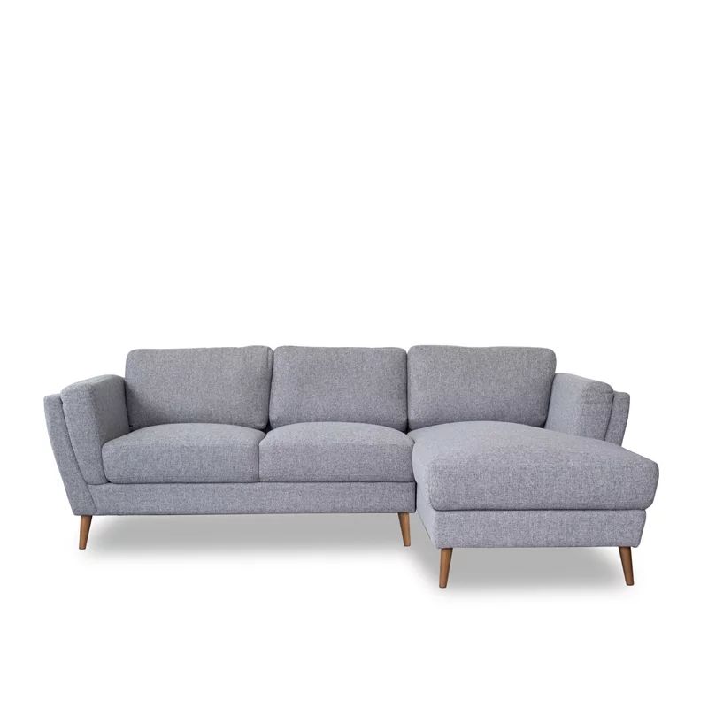Mid-Century Modern Sadie Gray Sectional Sofa (Right Chaise) | Walmart (US)