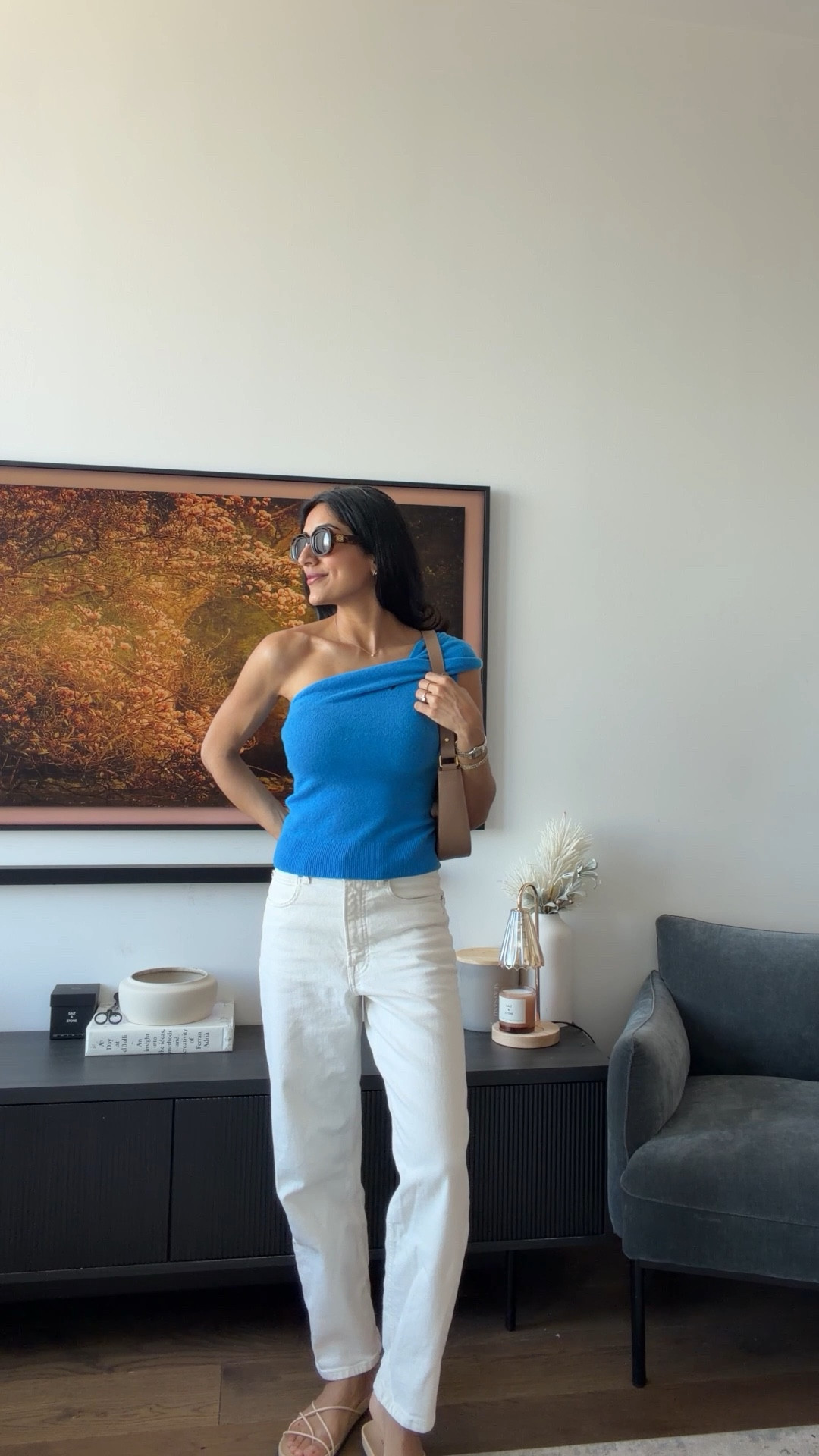 I am so in love with this  100% cashmere off the shoulder sweater - it is currently on sale for under $50! I am wearing a size x-small (if you’re between sizes I would suggest sizing up)