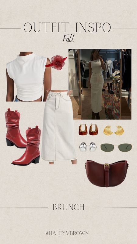 Red Fall Outfit, Red Fall Accessories, Red Calf Boots, Calf Boots, Red Accessories, Fall Accessories, Fall 2023 Accessories, Red Boots, Calf Boots, Red Baseball Cap, Red Chunky Earrings, Red Handbag, Fall Brunch Outfit, 3D Rose Choker, Outfit Inspo, Ankle Boots, Rectangle Sunglasses

#LTKshoecrush #LTKSeasonal #LTKxPrime