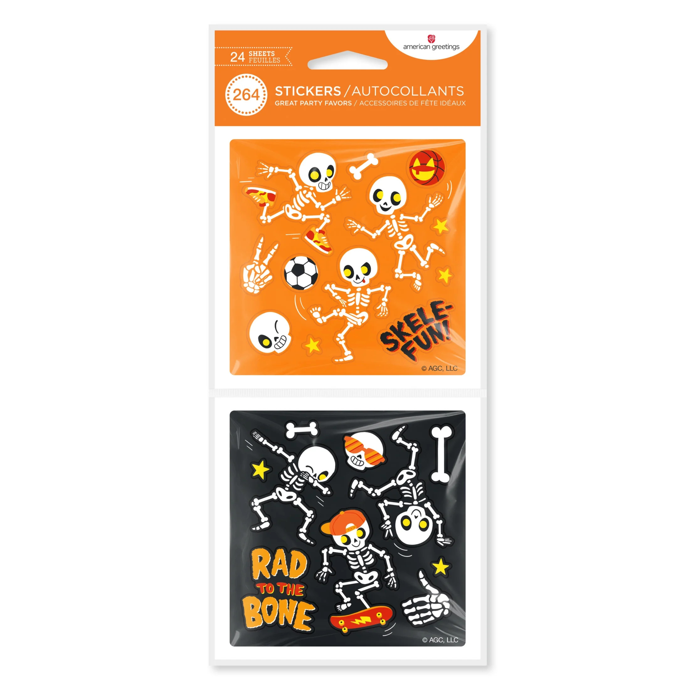 American Greetings Halloween Stickers, Skele-fun, Rad to the Bone (2-Designs, 24-Sheets, 264-Stic... | Walmart (US)