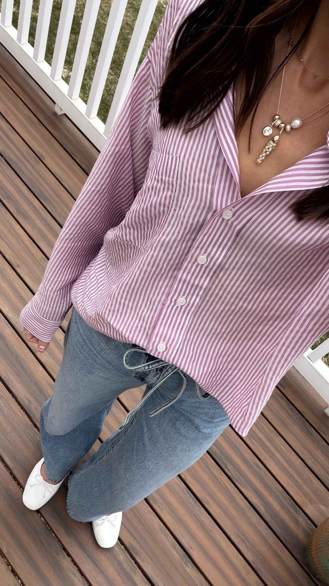 Shirt: true to size, oversized fit (S) lightweight and soft! 
Drawstring jeans: true to size (26R)
Ballet flats: true to size

#LTKootd #LTKSeasonal #LTKmomlife