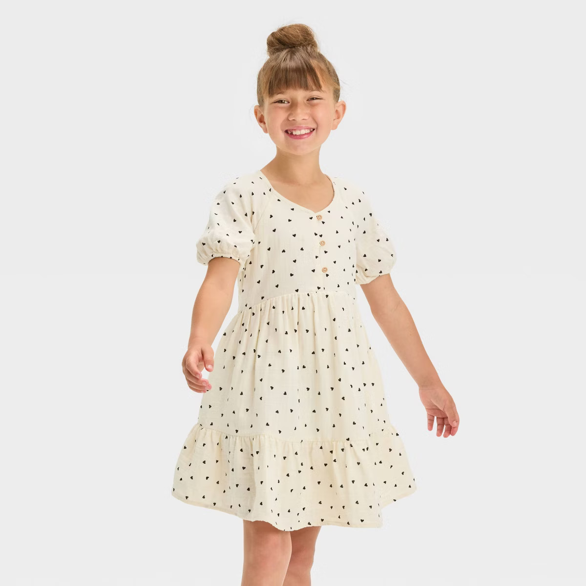 Girls' Short Sleeve Woven Gauze Dress - Cat & Jack™ | Target
