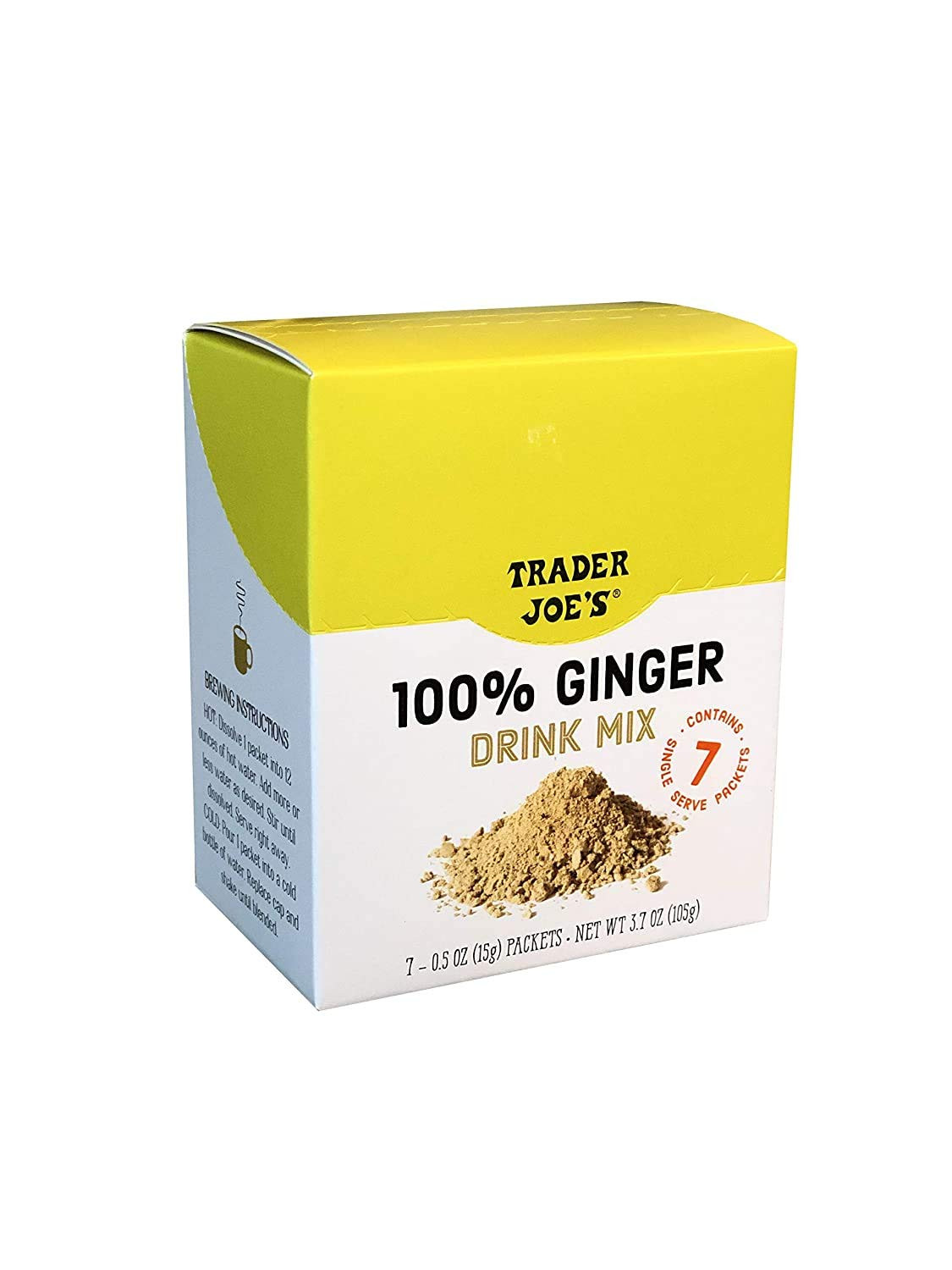 Trader Joe's 100% Natural Ginger Drink Mix 7 - 0.5oz (15g) Packets. | Amazon (US)