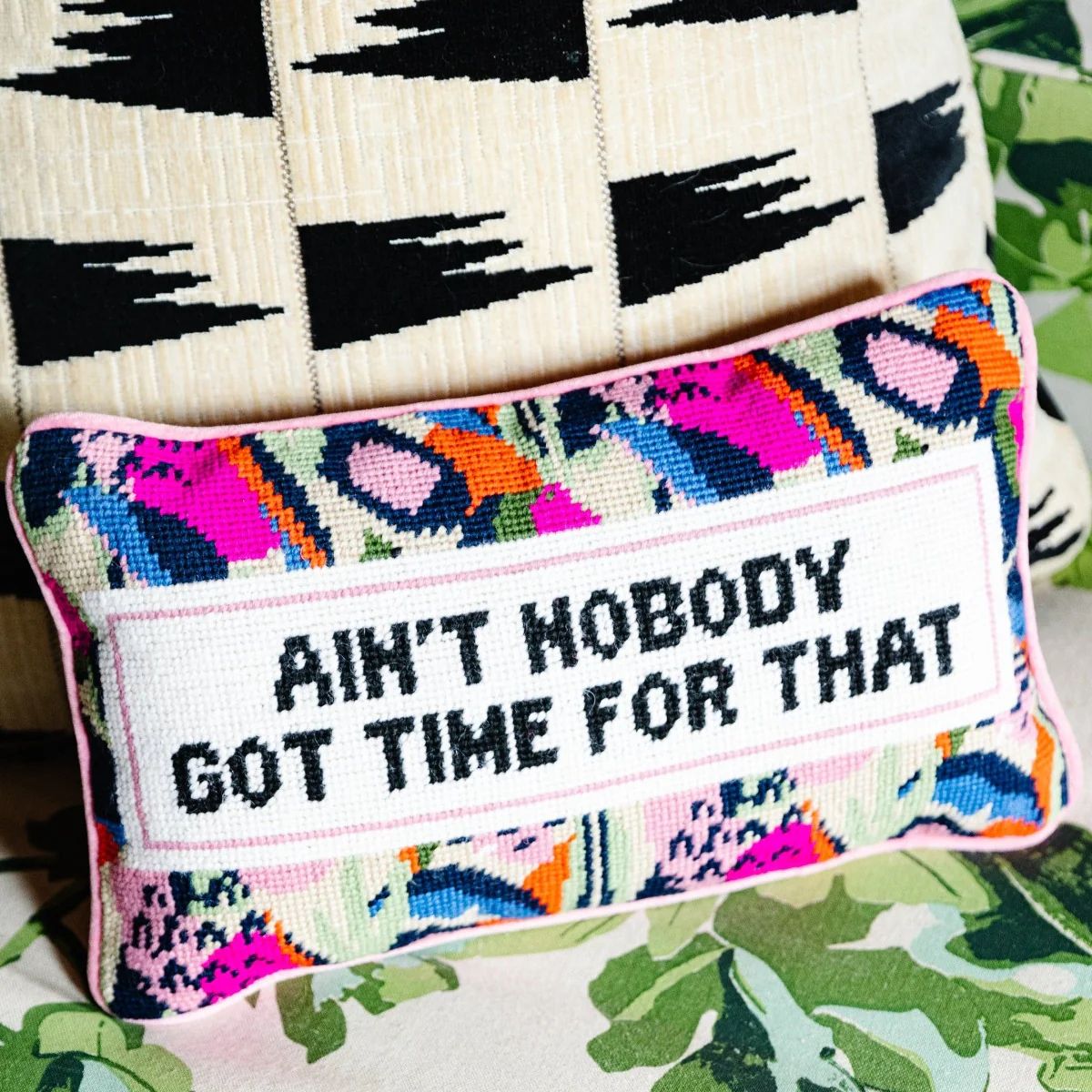 Furbish Studio - Ain't Nobody Needlepoint Pillow | Furbish Studio