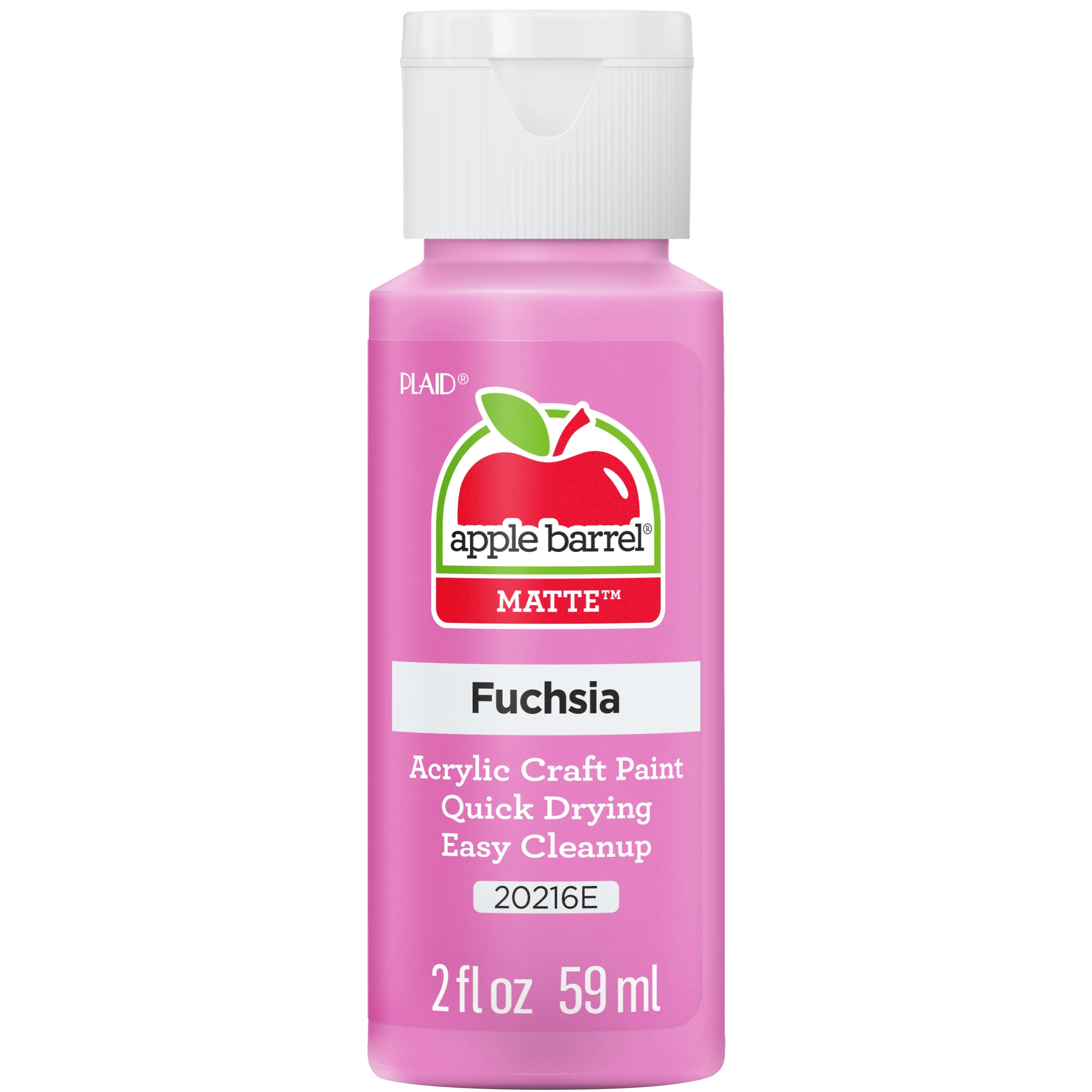 Apple Barrel Acrylic Craft Paint, Matte Finish, Fuchsia, 2 fl oz | Walmart (US)
